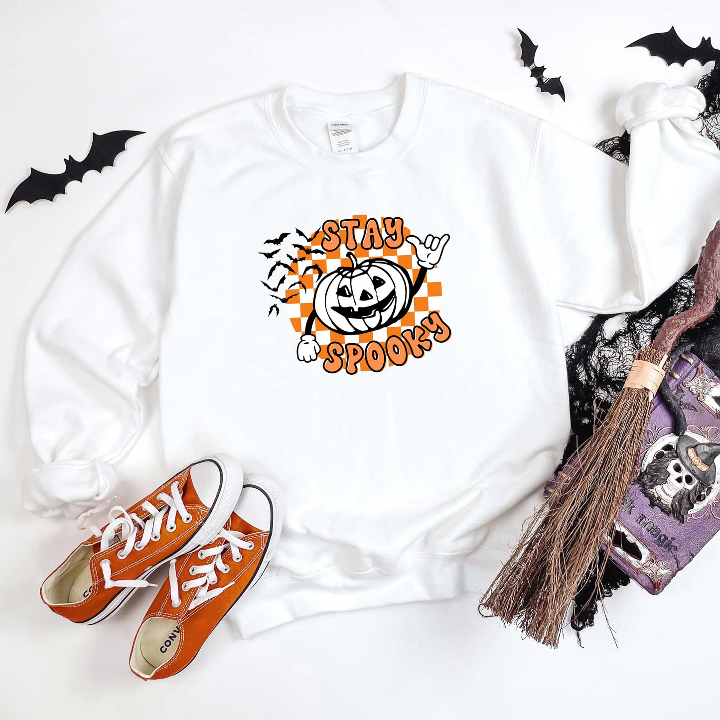 Stay Spooky Checkered | Graphic Sweatshirt
