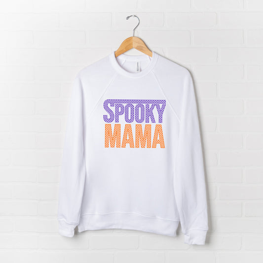 Spooky Mama Checkered | Bella Canvas Sweatshirt