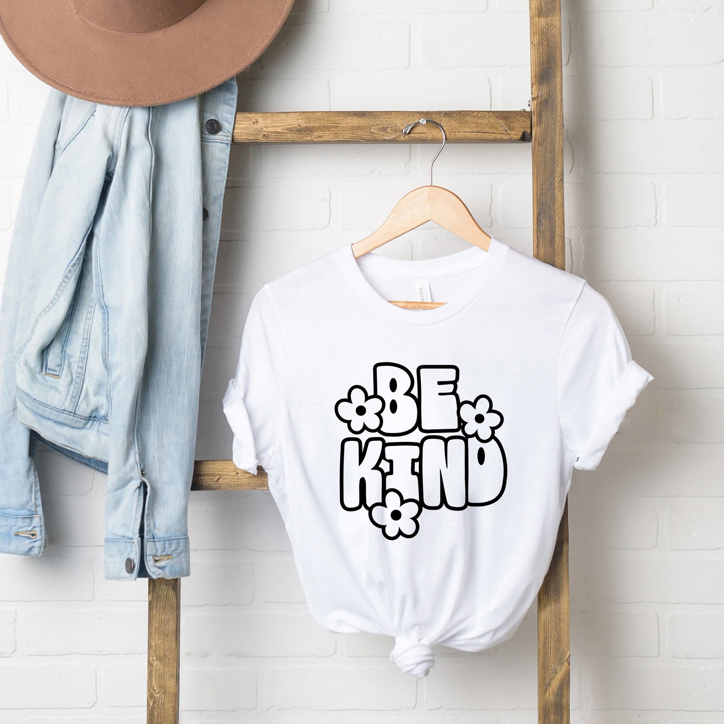 Retro Be Kind Flowers | Short Sleeve Graphic Tee