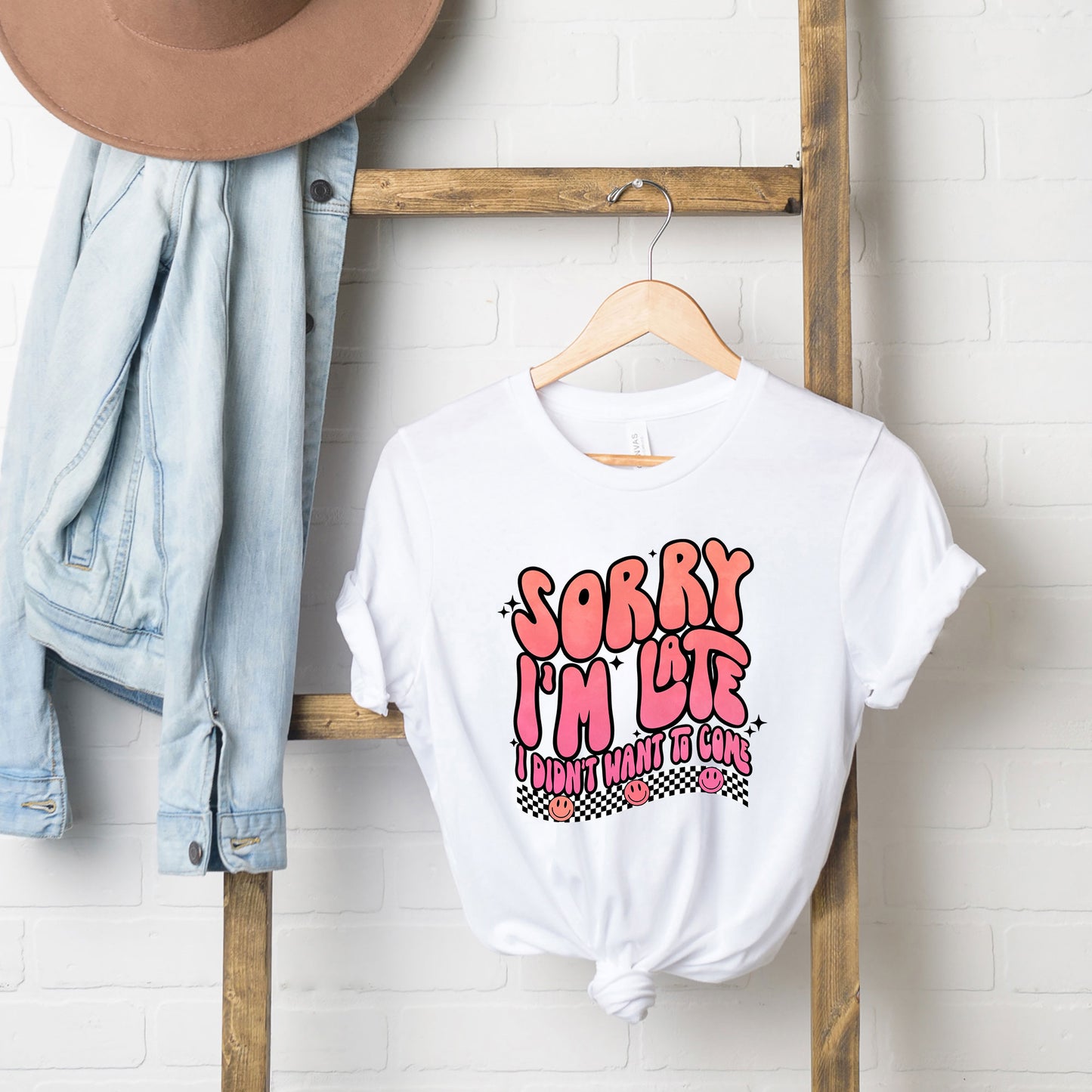 Didn't Want To Come Checkered | Short Sleeve Graphic Tee