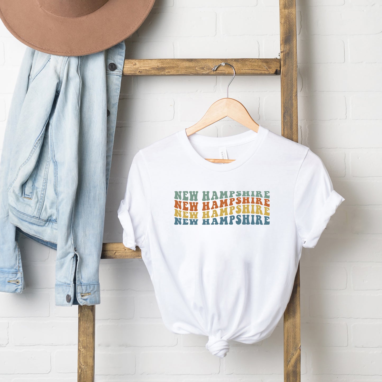 New Hampshire Retro Wavy | Short Sleeve Graphic Tee