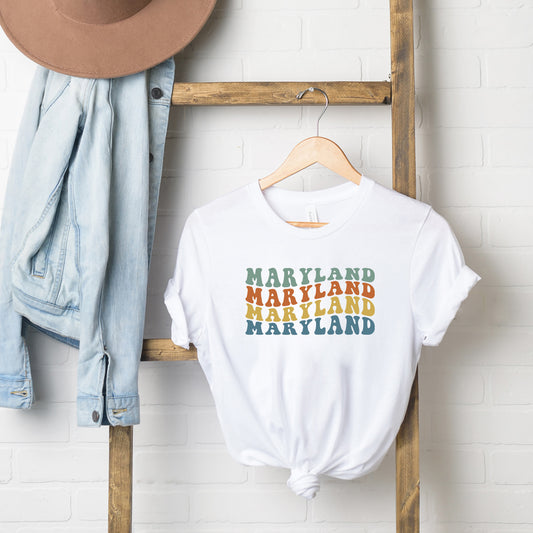 Maryland Retro Wavy | Short Sleeve Graphic Tee