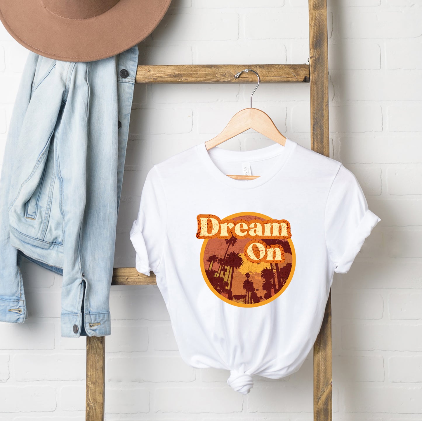 Dream On Palm Trees | Short Sleeve Graphic Tee
