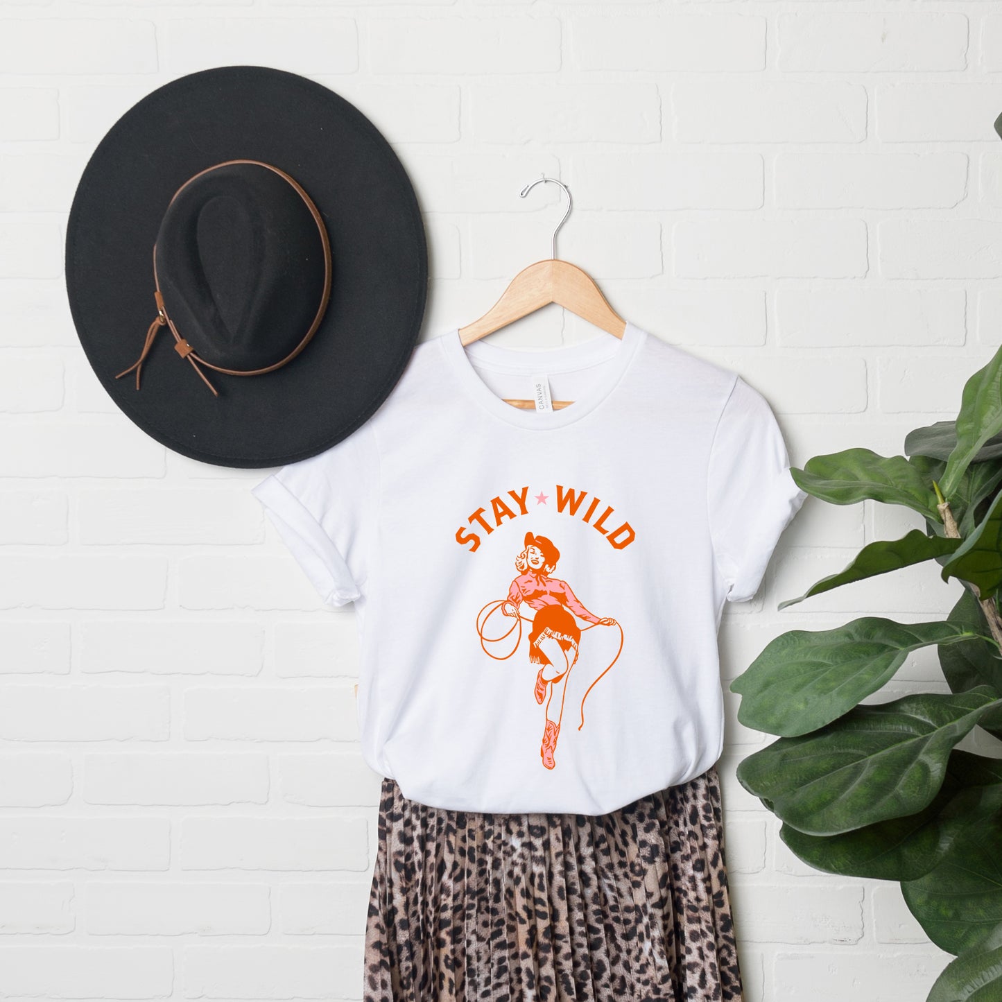 Retro Stay Wild Cowgirl | Short Sleeve Graphic Tee