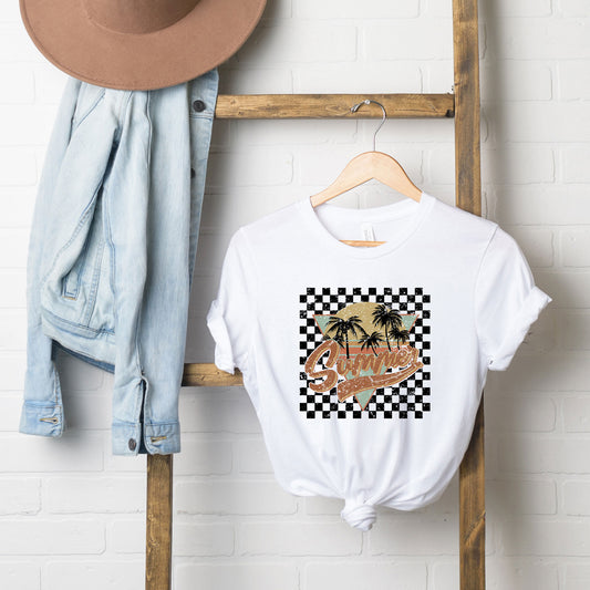 Checkered Summer | Short Sleeve Graphic Tee