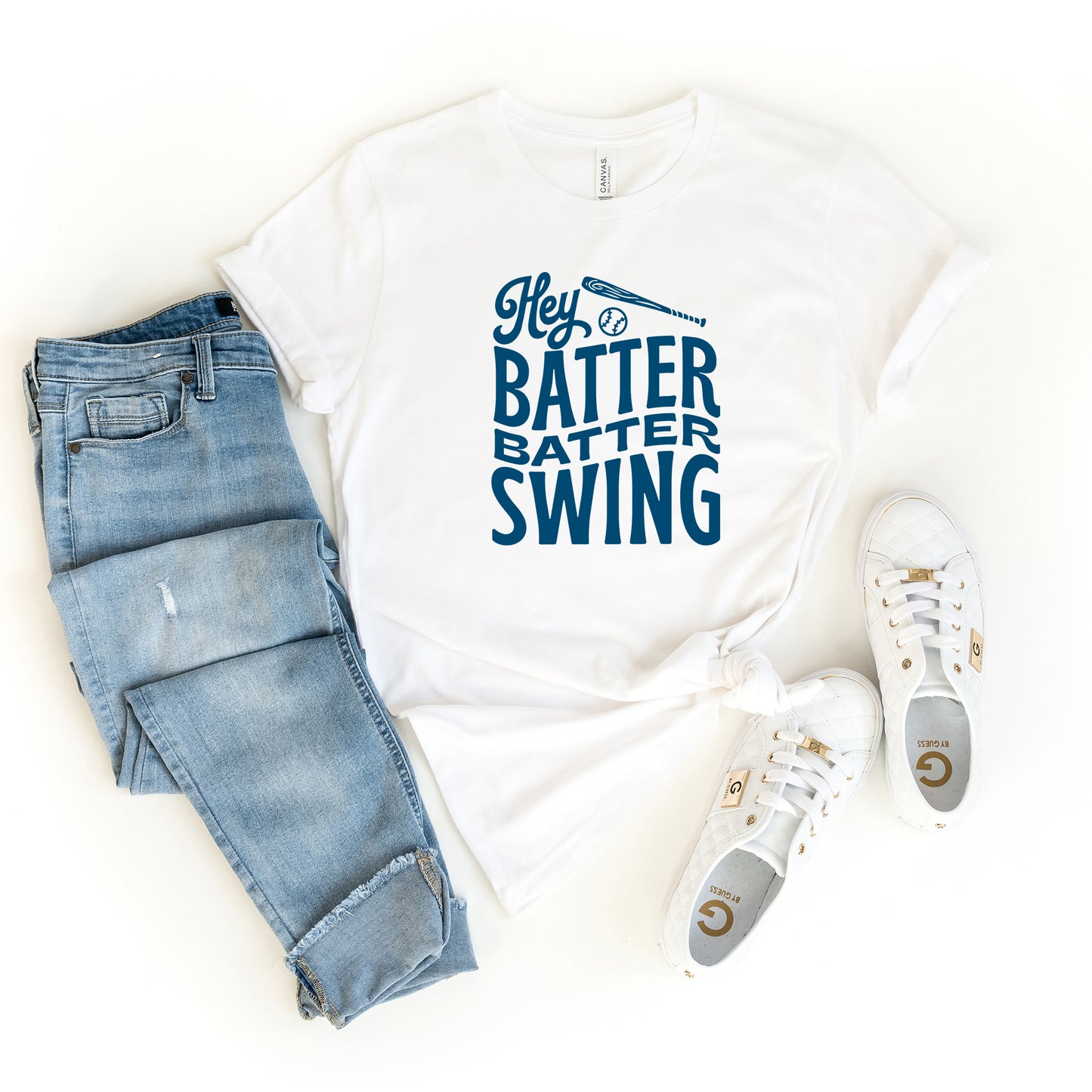 Hey Batter Batter Wavy | Short Sleeve Graphic Tee