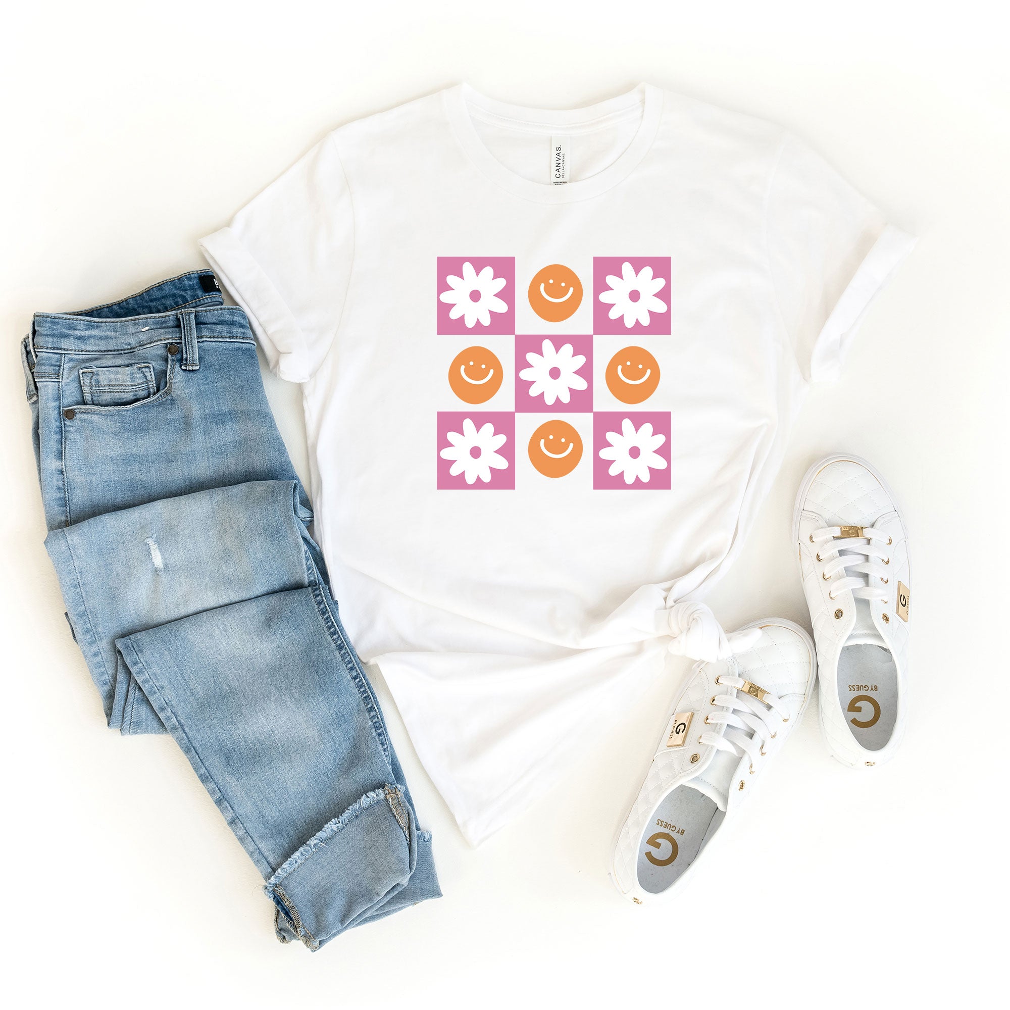 Retro Smiley Face | Short Sleeve Graphic Tee