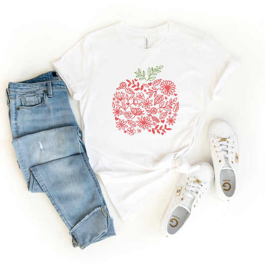 Colorful Flower Apple | Short Sleeve Graphic Tee