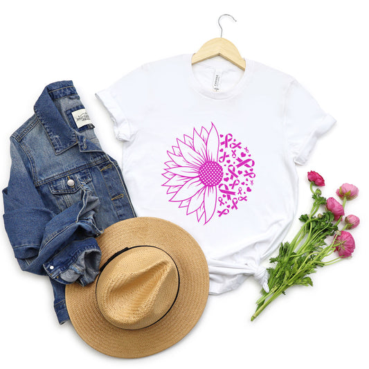 Sunflower Breast Cancer | Short Sleeve Graphic Tee