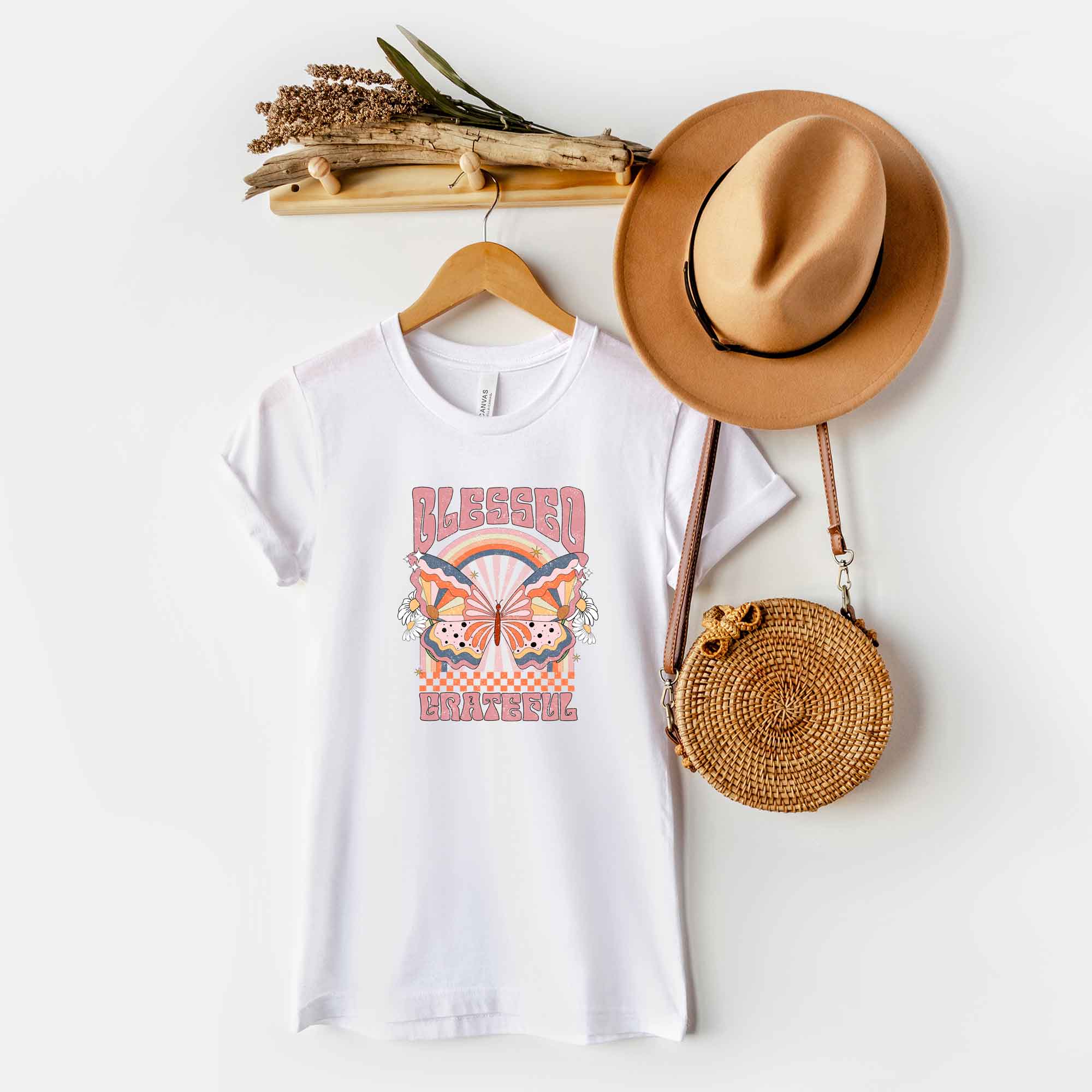Blessed Grateful Butterfly | Short Sleeve Graphic Tee