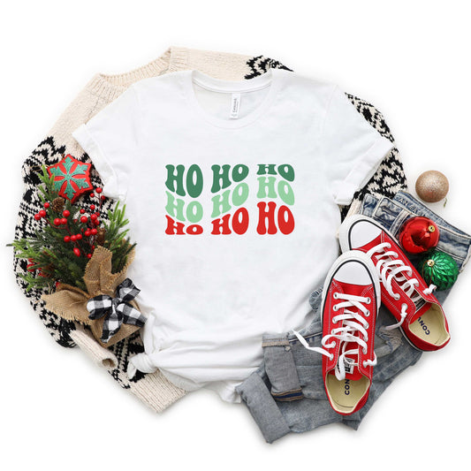 Ho Ho Ho Wavy | Short Sleeve Graphic Tee