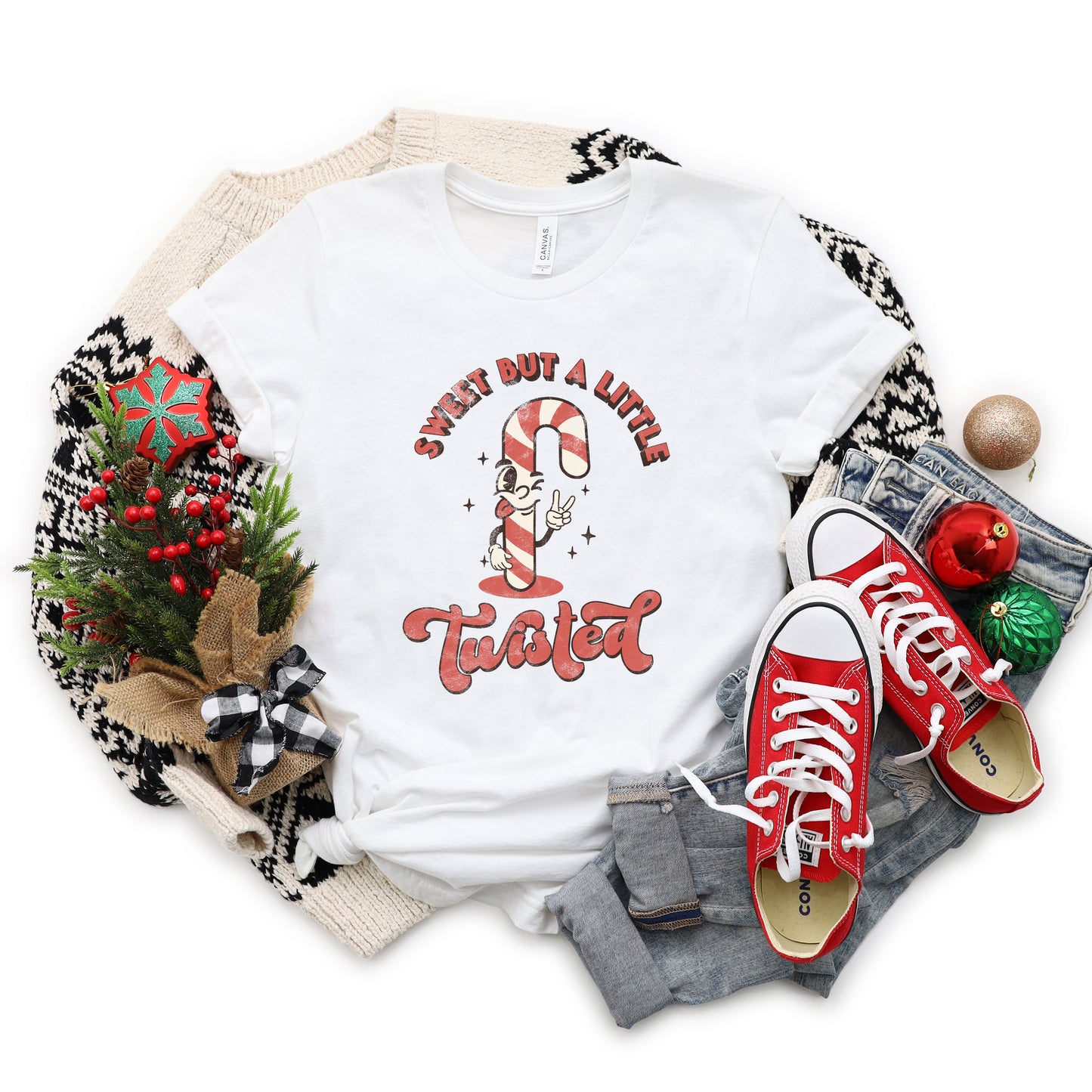 A Little Twisted Candy | Short Sleeve Crew Neck