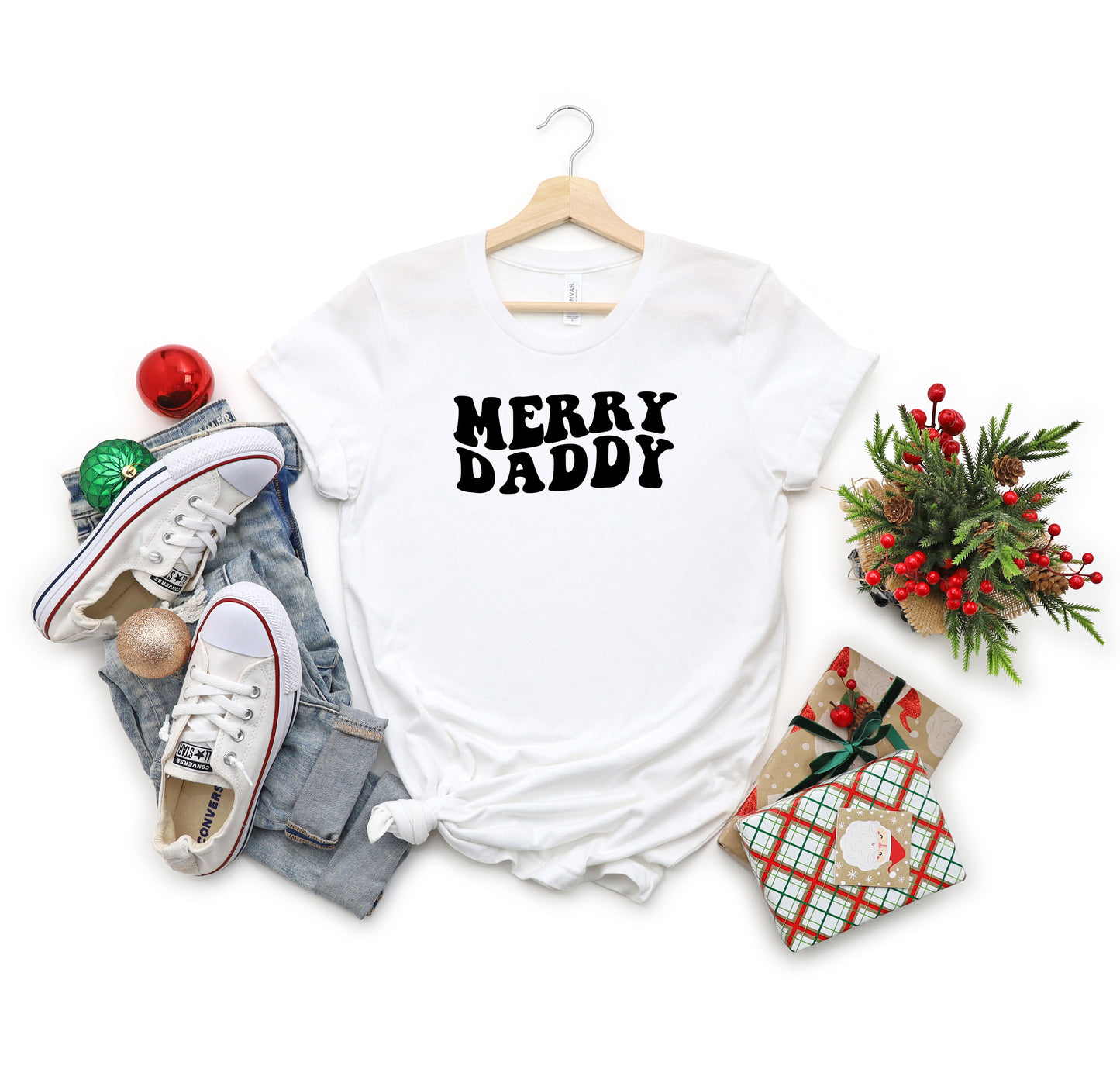 Merry Daddy Wavy | Short Sleeve Graphic Tee