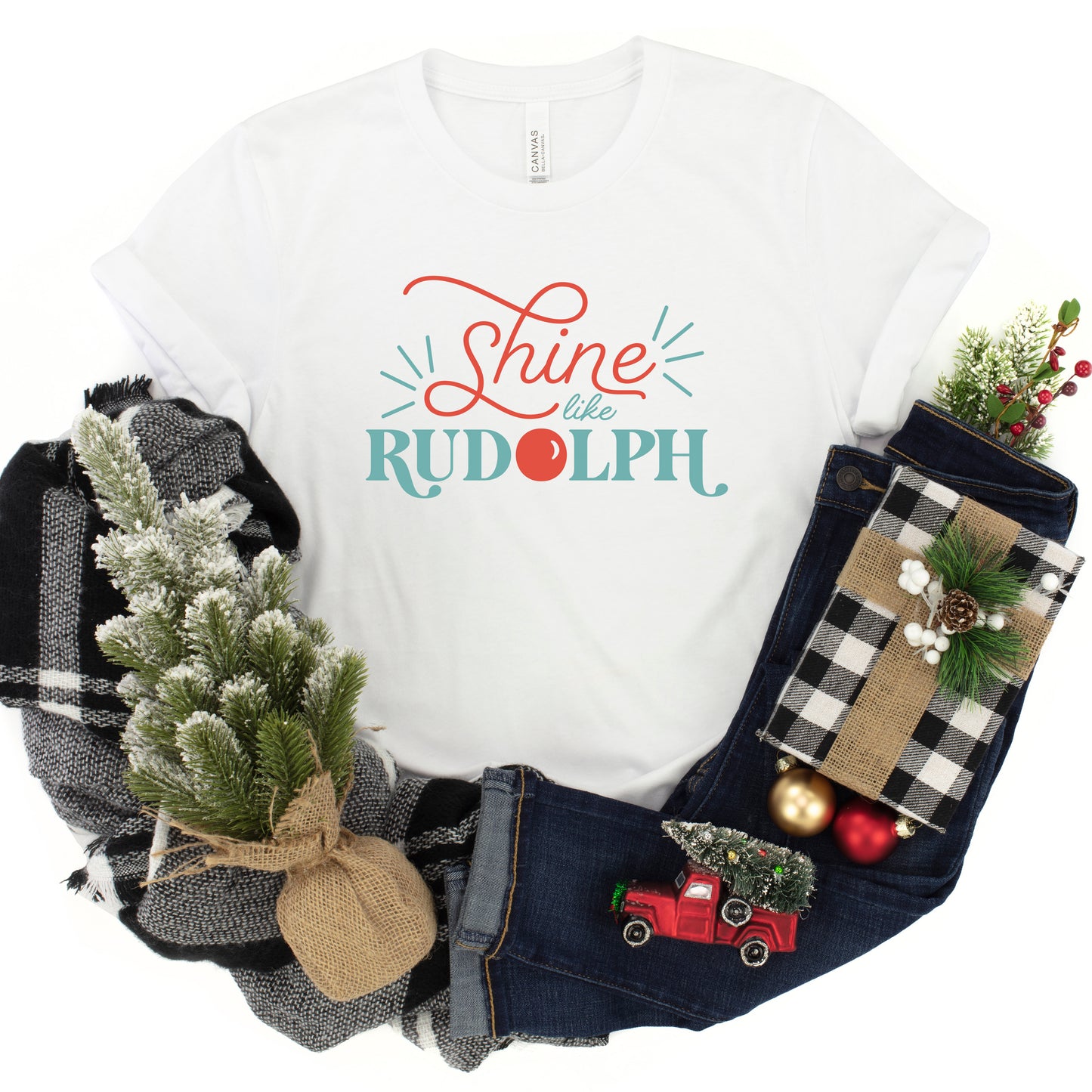 Shine Like Rudolph | Youth Short Sleeve Graphic Tee