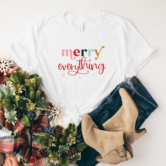 Merry Everything - Colorful | Short Sleeve Graphic Tee