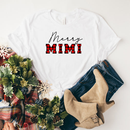 Merry Mimi Buffalo Plaid | Short Sleeve Graphic Tee