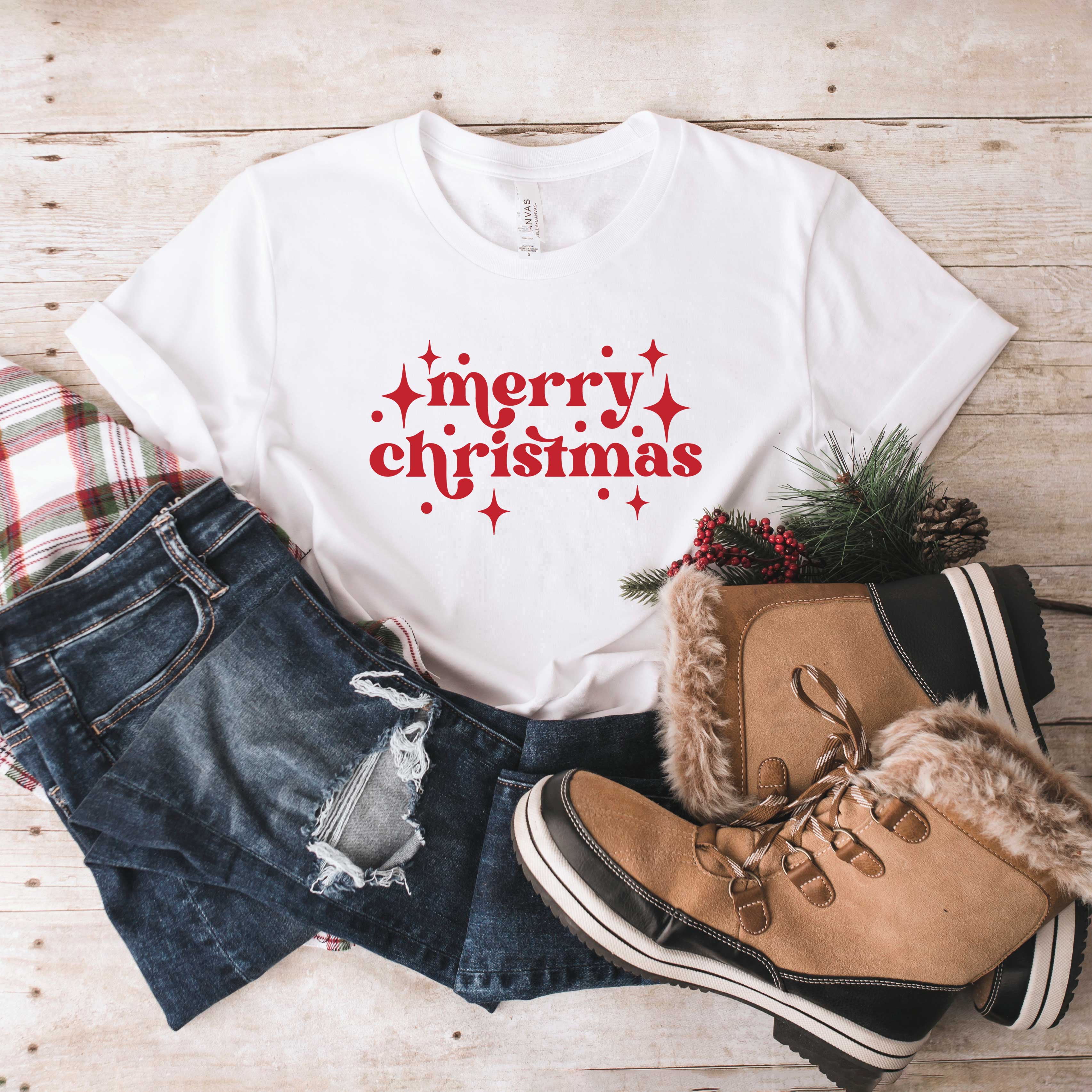 Whimsical Merry Christmas | Short Sleeve Graphic Tee