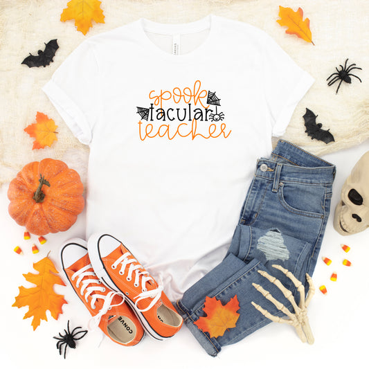 Spooktacular Teacher Halloween | Short Sleeve Graphic Tee | Halloween