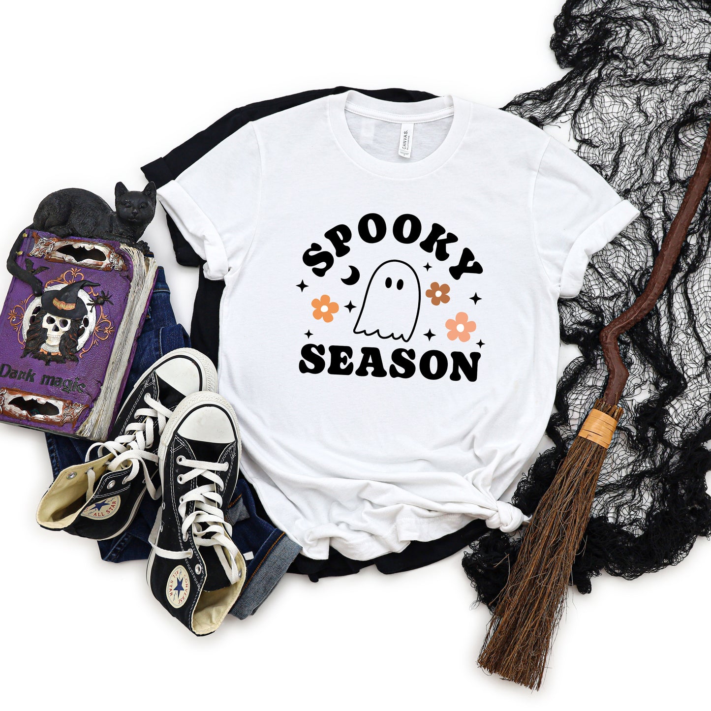 Spooky Season Flowers | Short Sleeve Graphic Tee