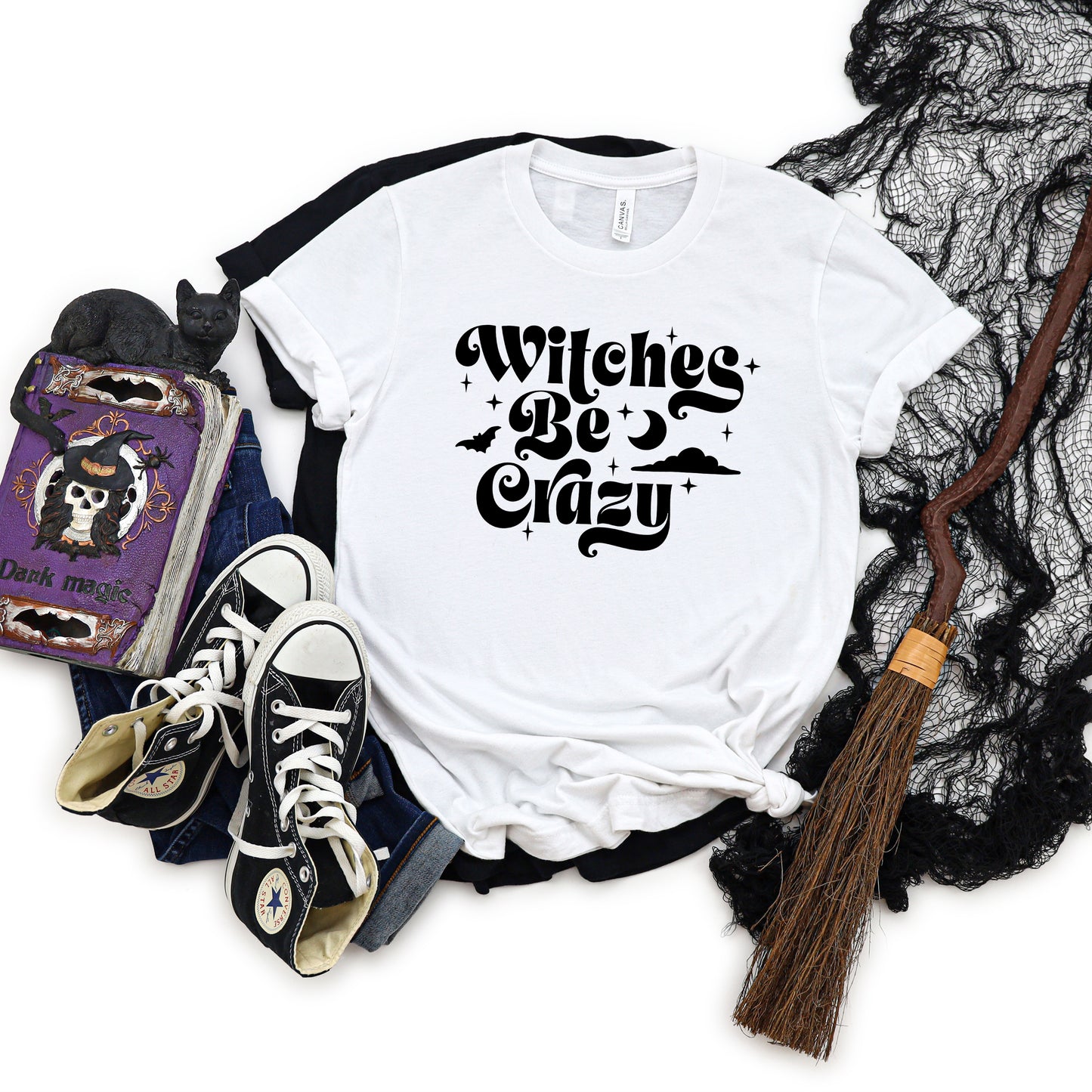 Witches Be Crazy Moon | Short Sleeve Graphic Tee