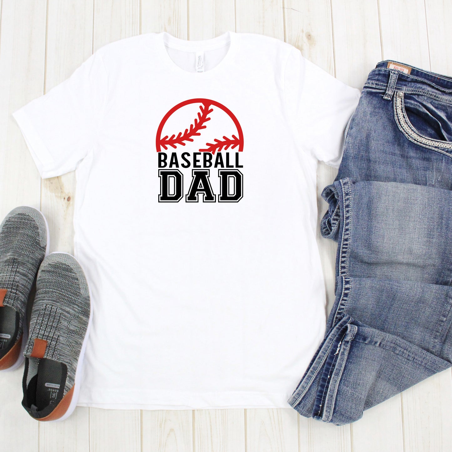 Baseball Dad With Ball | Short Sleeve Graphic Tee