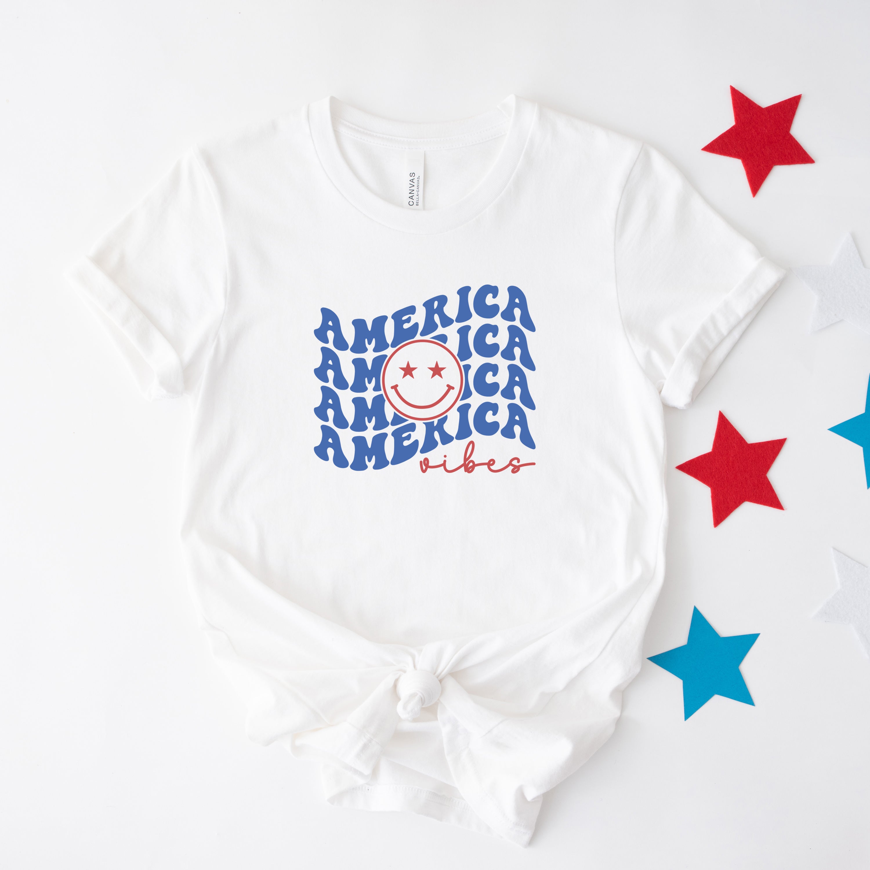America Vibes Stacked | Short Sleeve Graphic Tee