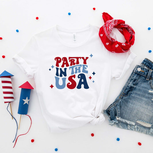 Party In The USA Retro | Short Sleeve Graphic Tee