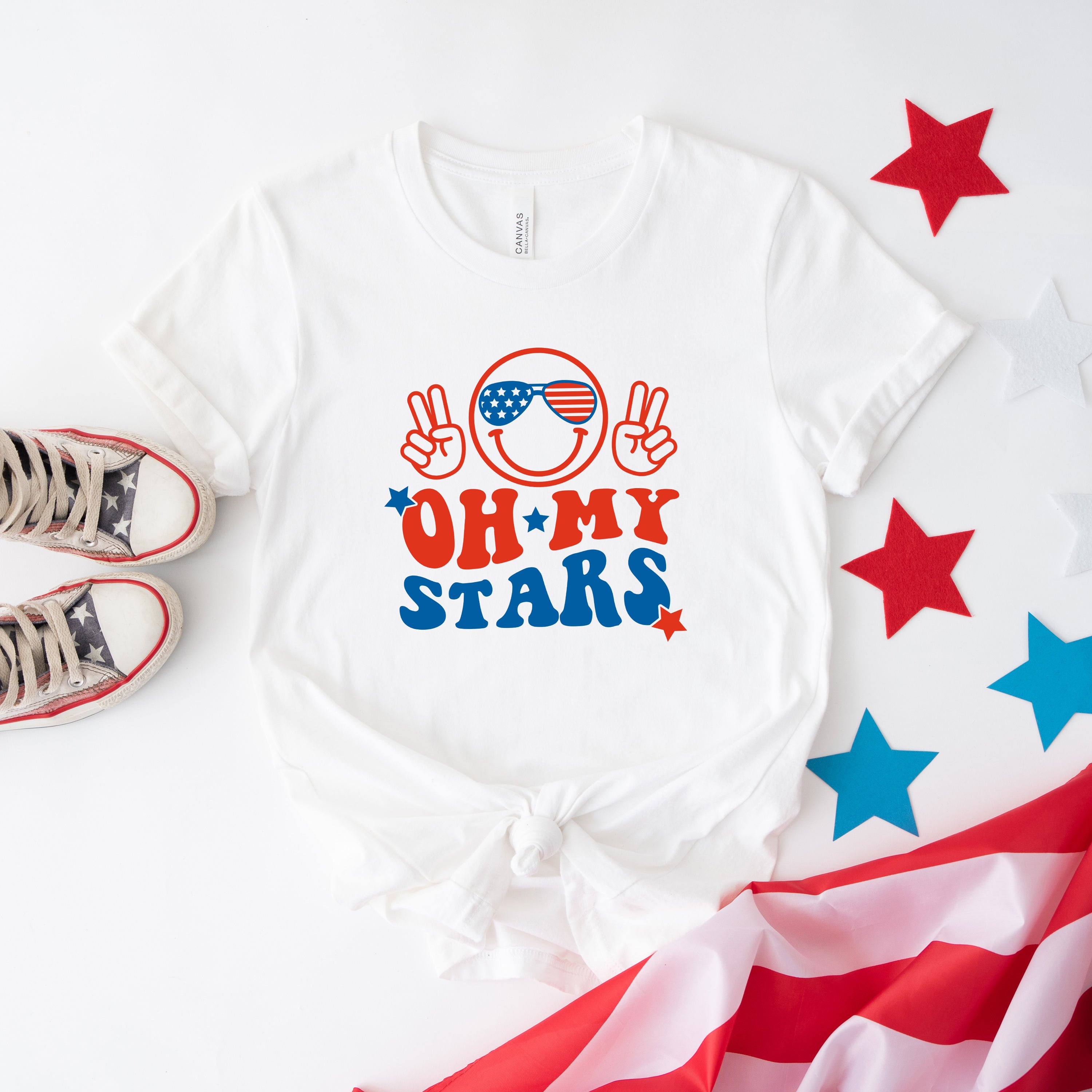 Oh My Stars Smiley Face | Short Sleeve Graphic Tee