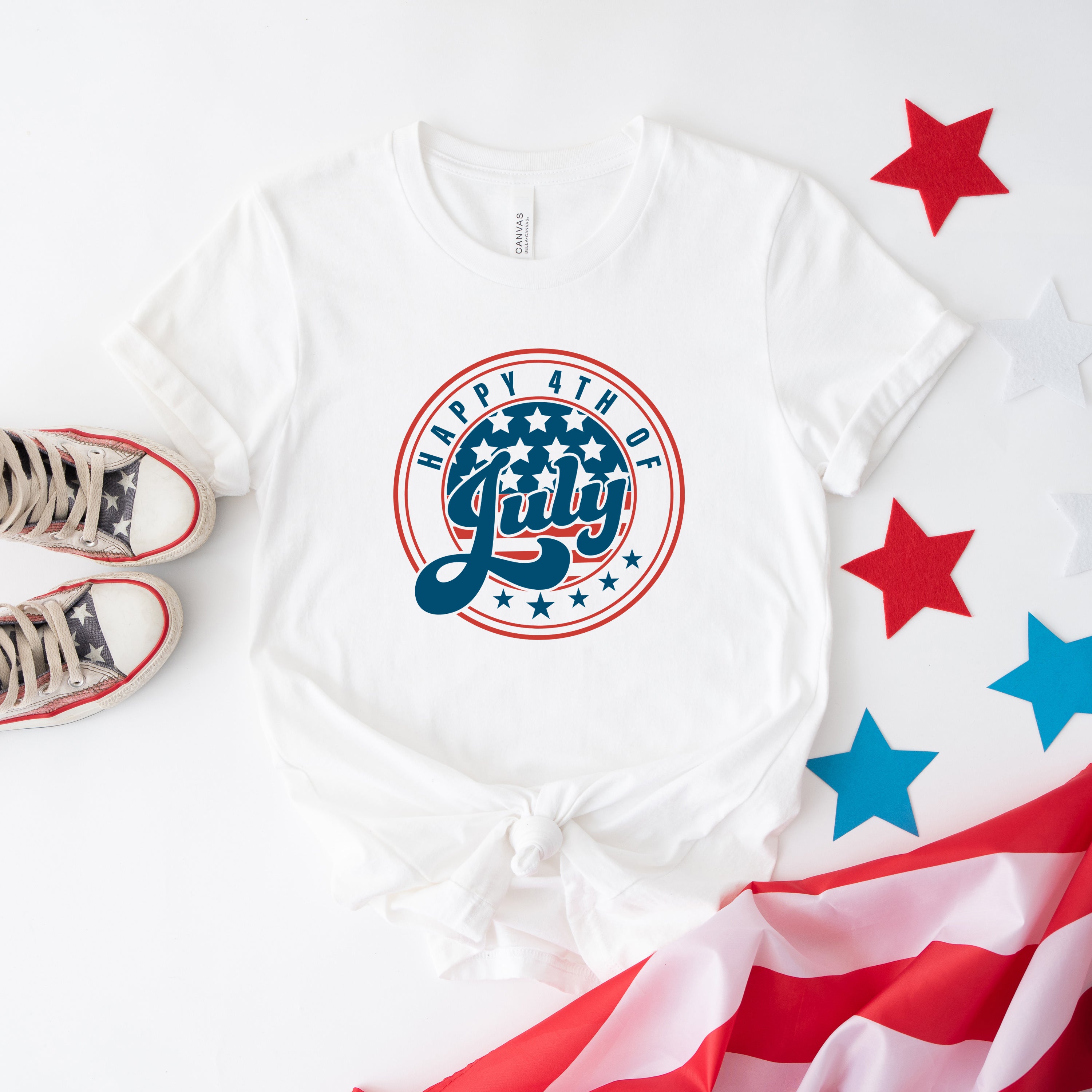 Happy Fourth Circle | Short Sleeve Graphic Tee