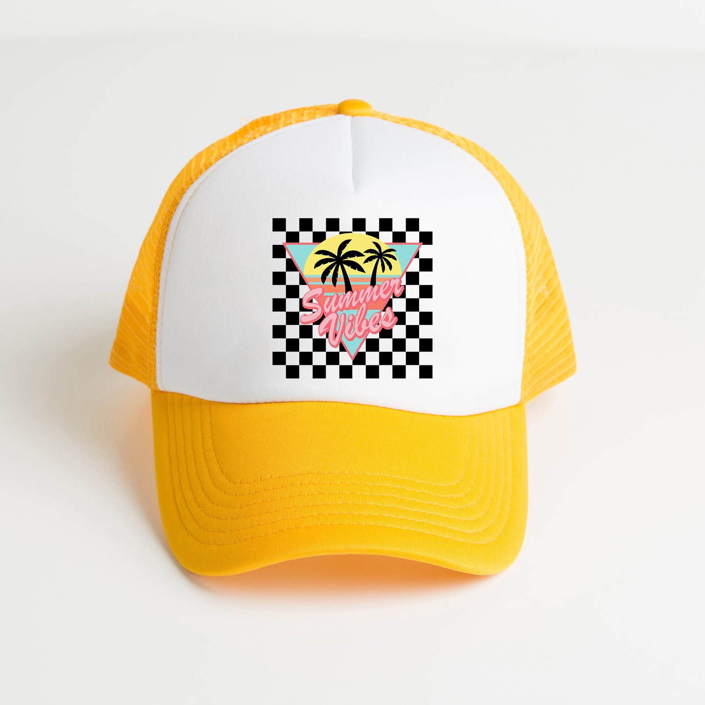 Summer Vibes Checkered | Foam Trucker Hat