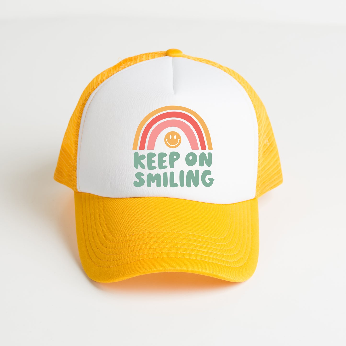 Keep On Smiling Rainbow | Foam Trucker Hat