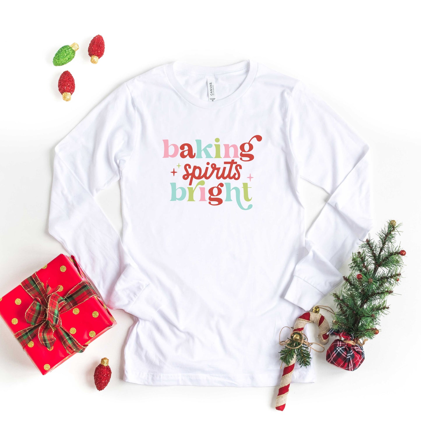 Baking Spirits Bright Colorful | Long Sleeve Graphic Tee