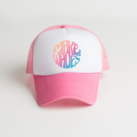 Make Waves Circle Colorful | Foam Trucker Hat