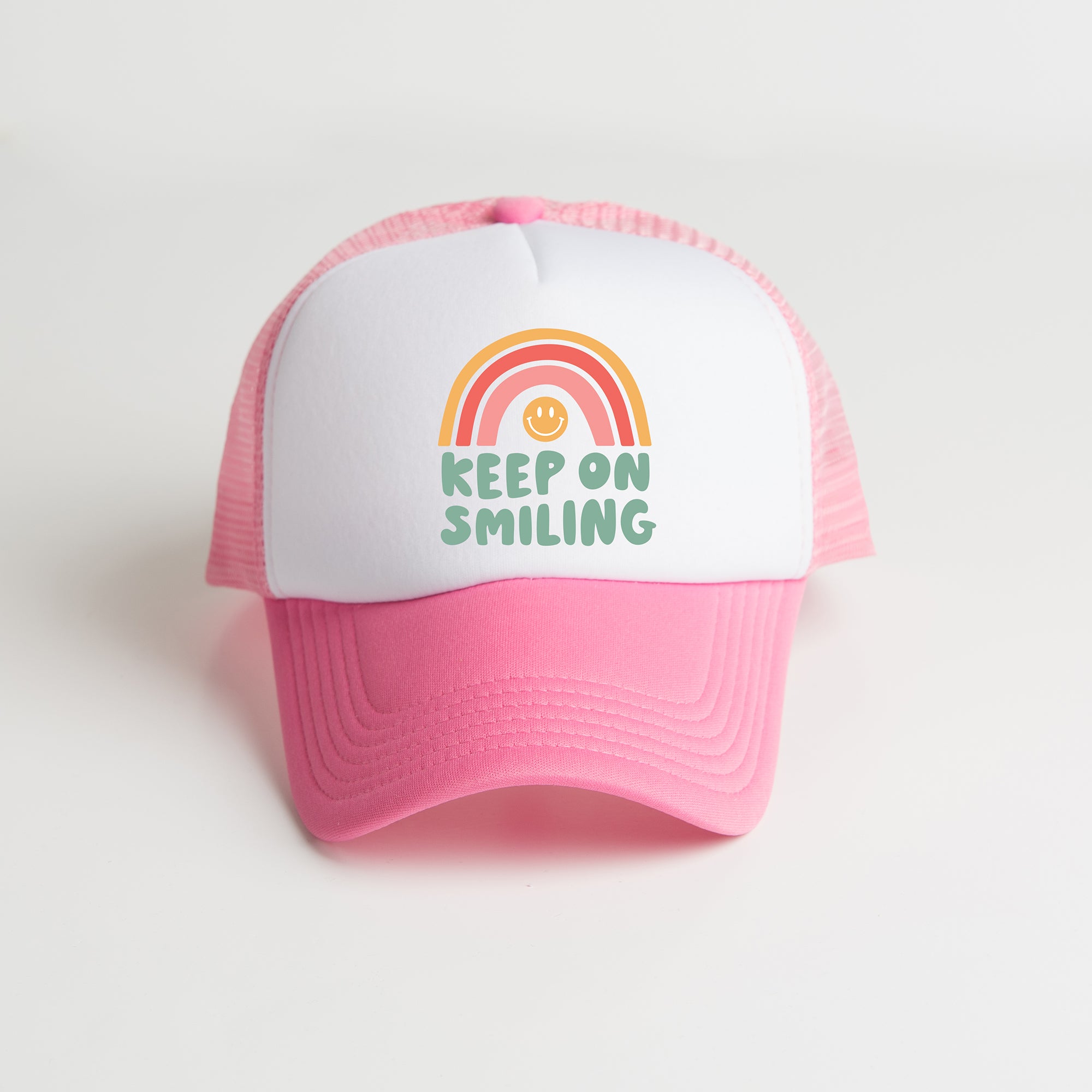 Keep On Smiling Rainbow | Foam Trucker Hat