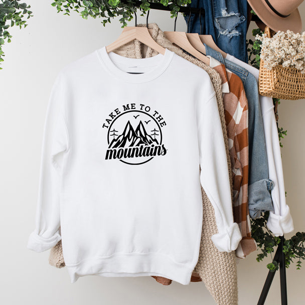 Take Me To The Mountains Circle | Plus Size Sweatshirt