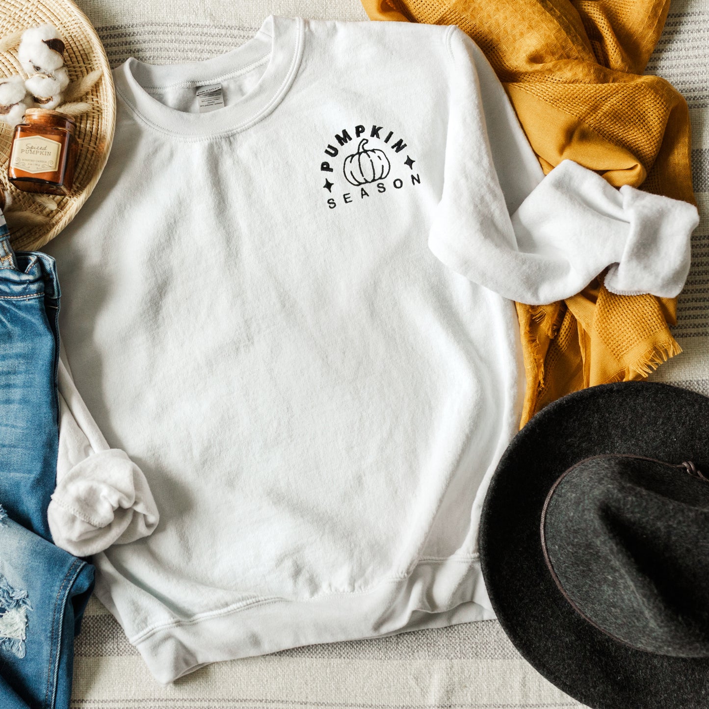 Pumpkin Season Pumpkin | Embroidered Sweatshirt