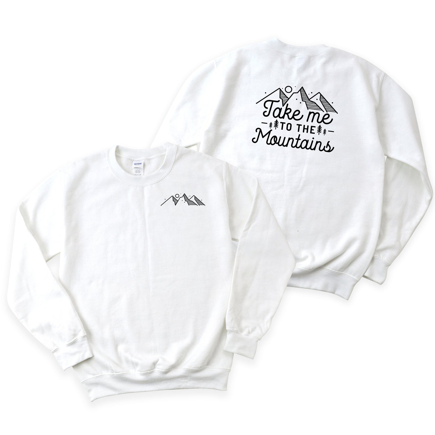 Take Me To The Mountains Landscape | Front and Back Sweatshirt