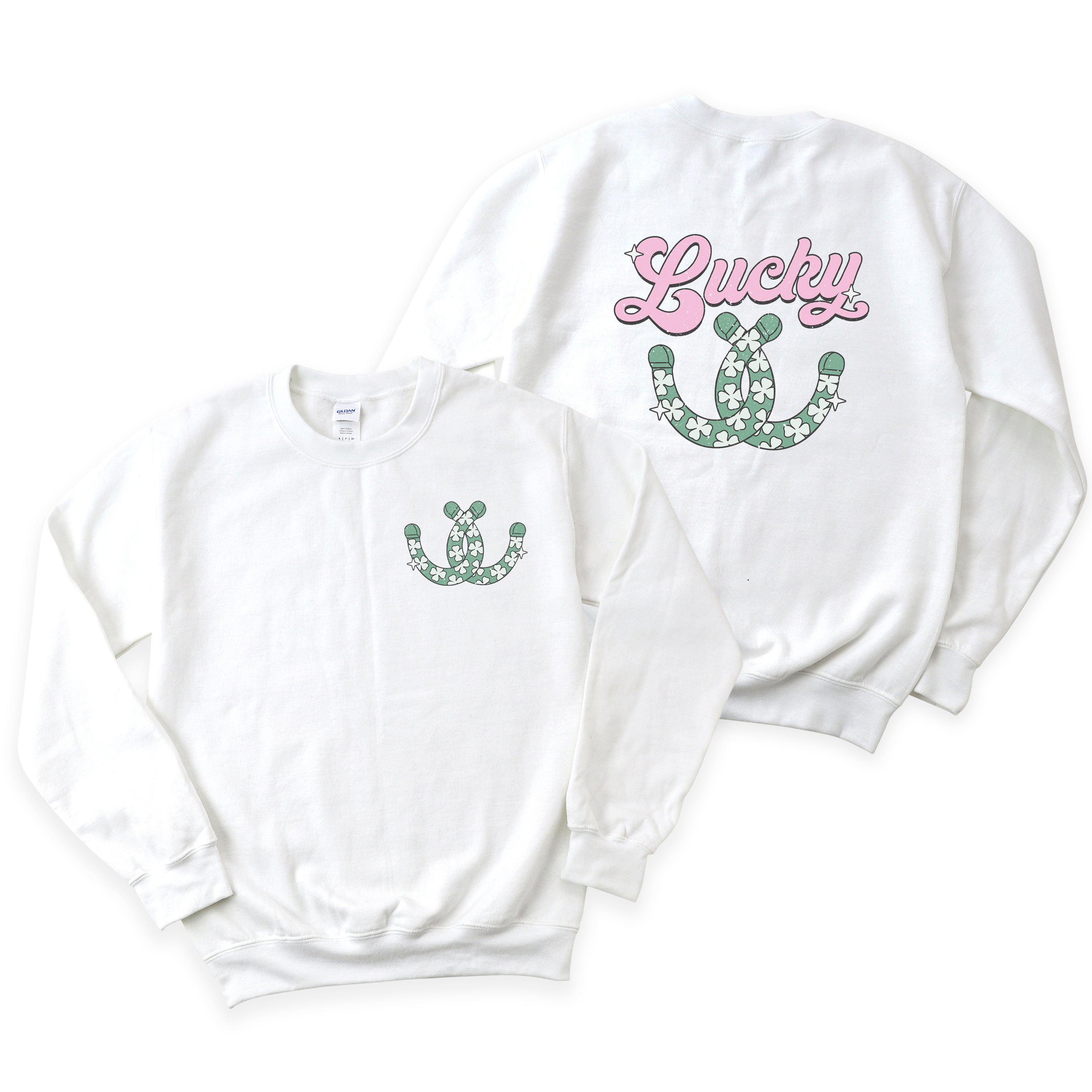 Lucky Horseshoes | Front and Back Sweatshirt