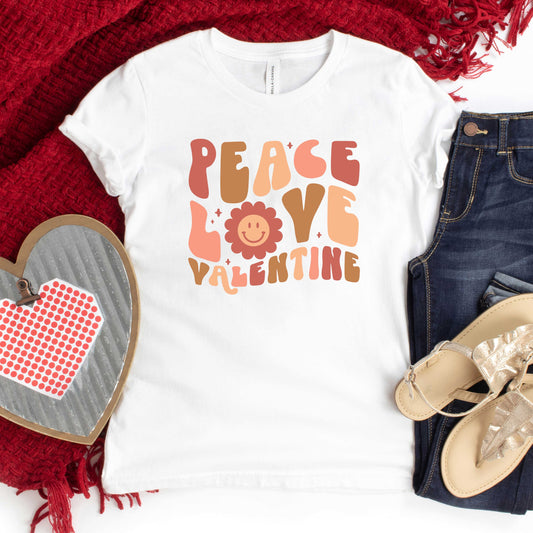 Peace Love Valentine | Youth Short Sleeve Graphic Tee