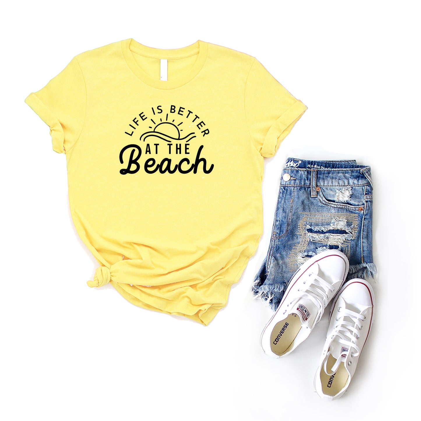 Life Is Better At The Beach Sun | Short Sleeve Graphic Tee