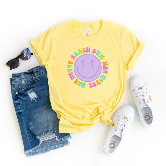 Beach Bum Circle Smiley | Short Sleeve Graphic Tee