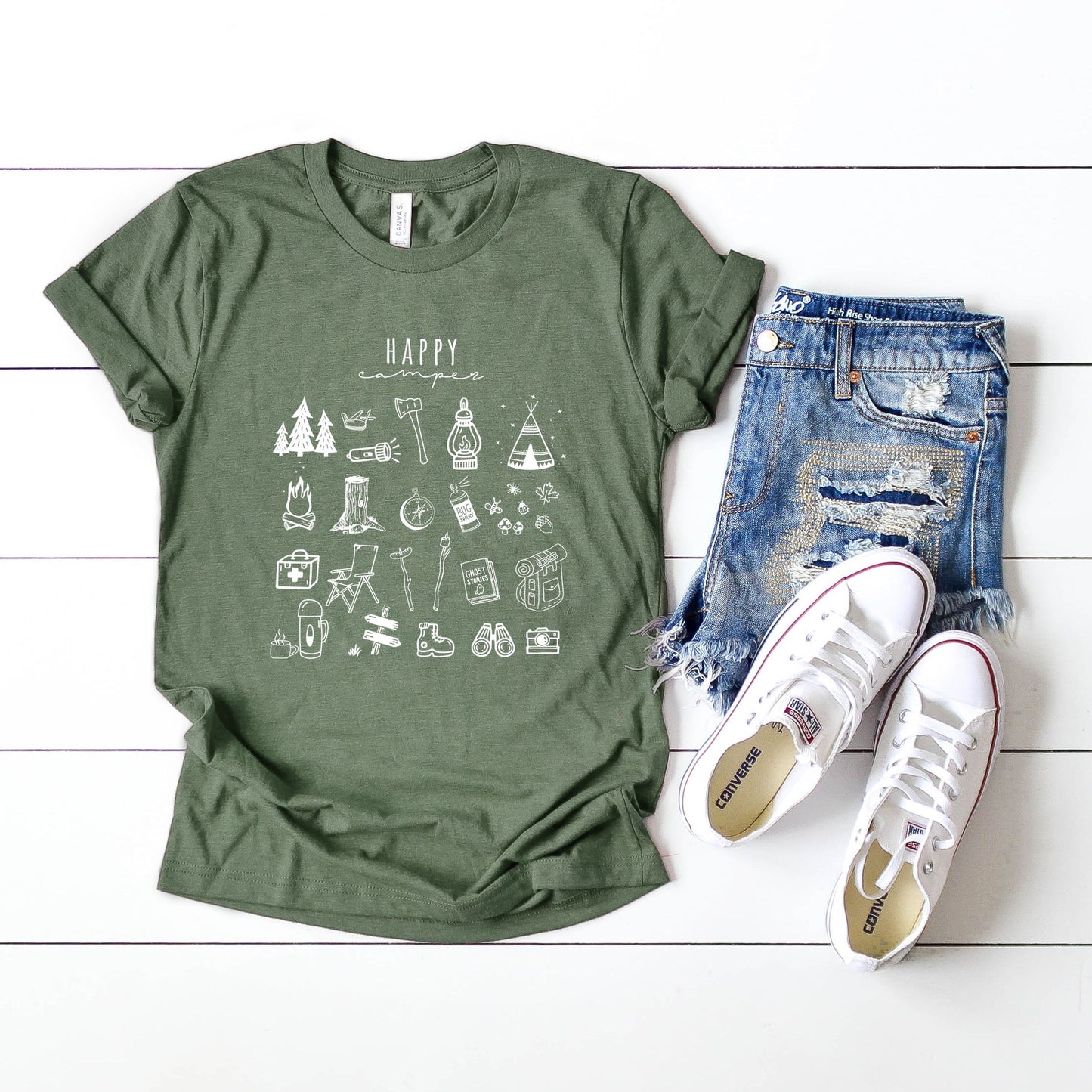 Happy Camper Collage | Short Sleeve Graphic Tee