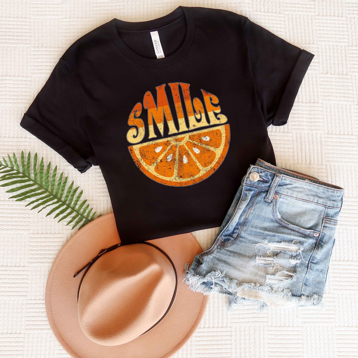 Smile Orange | Short Sleeve Graphic Tee