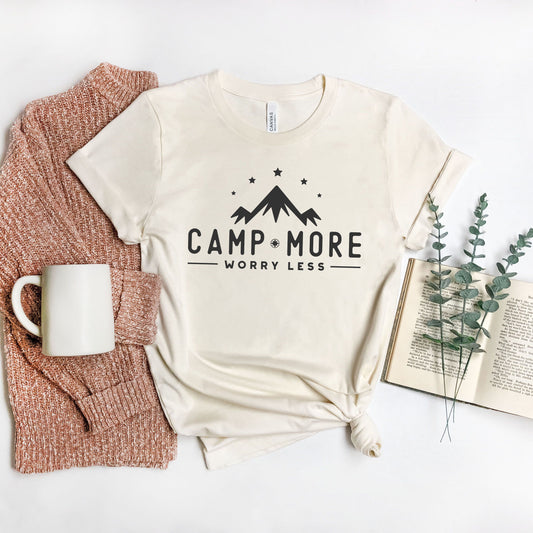 Camp More Worry Less Mountains | Short Sleeve Graphic Tee